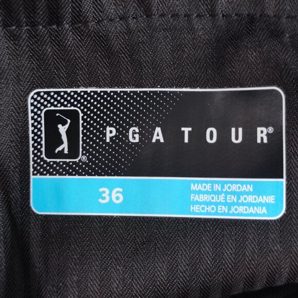 PGA Tour Golf shorts active wear flat front grey men's size 36 - Picture 5 of 11